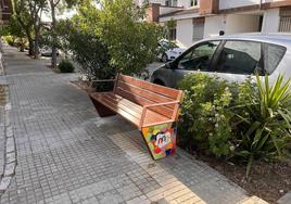 Uno de los nuevos bancos.