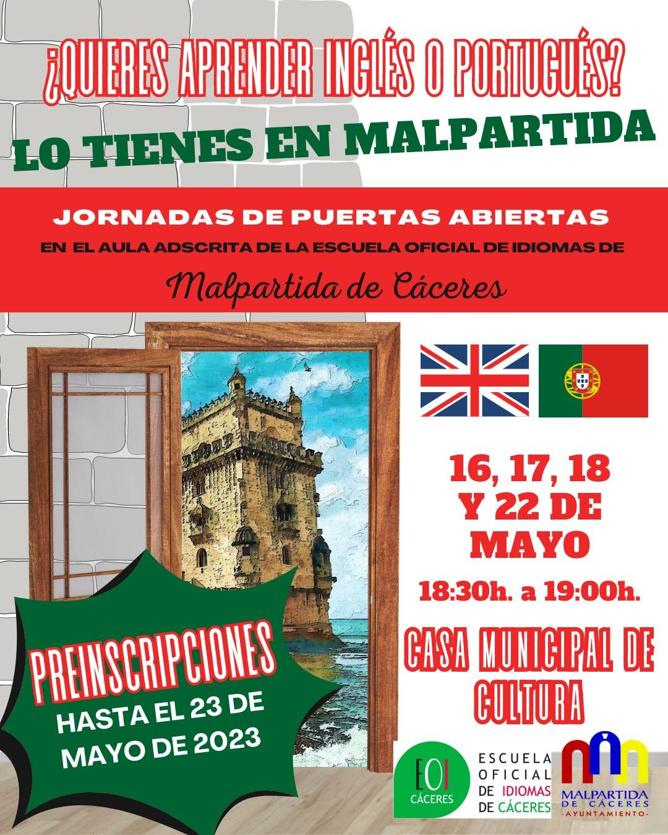 Jornada de puertas abiertas en el aula adscrita de la EOI de Malpartida de Cáceres