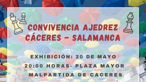 Cáceres y Béjar ofrecen una exhibición de ajedrez en la Plaza Mayor