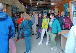 Parte del grupo durante su visita al Centro de Interpretación.