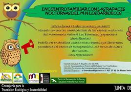 El Centro de Interpretación organiza un encuentro familiar con las aves nocturnas