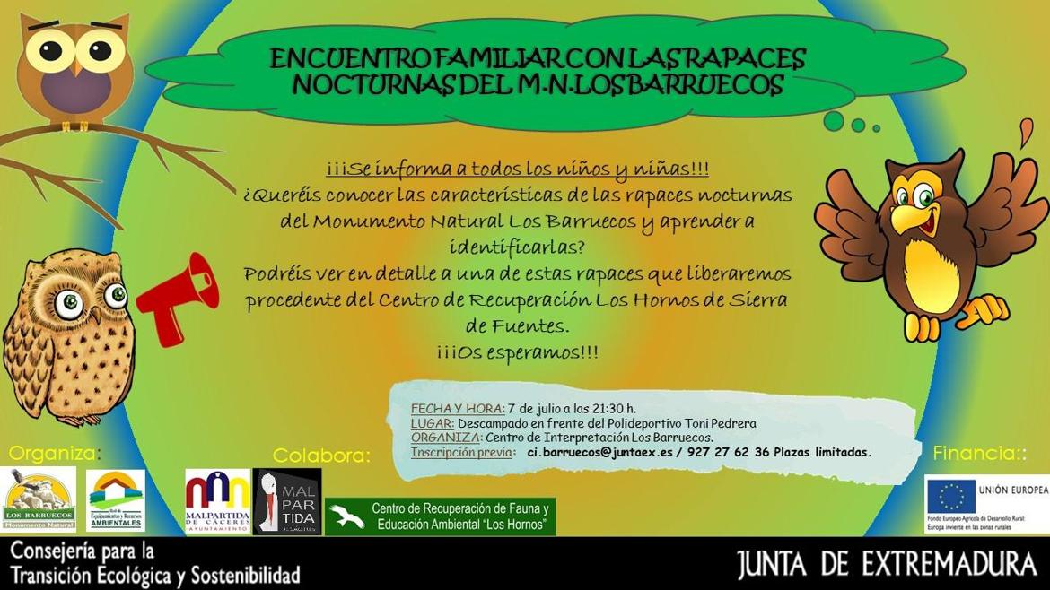 El Centro de Interpretación organiza un encuentro familiar con las aves nocturnas