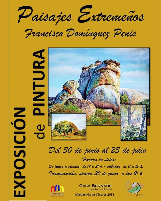 Francisco Domínguez Penis expone en Malpartida de Cáceres 'Paisajes Extremeños'