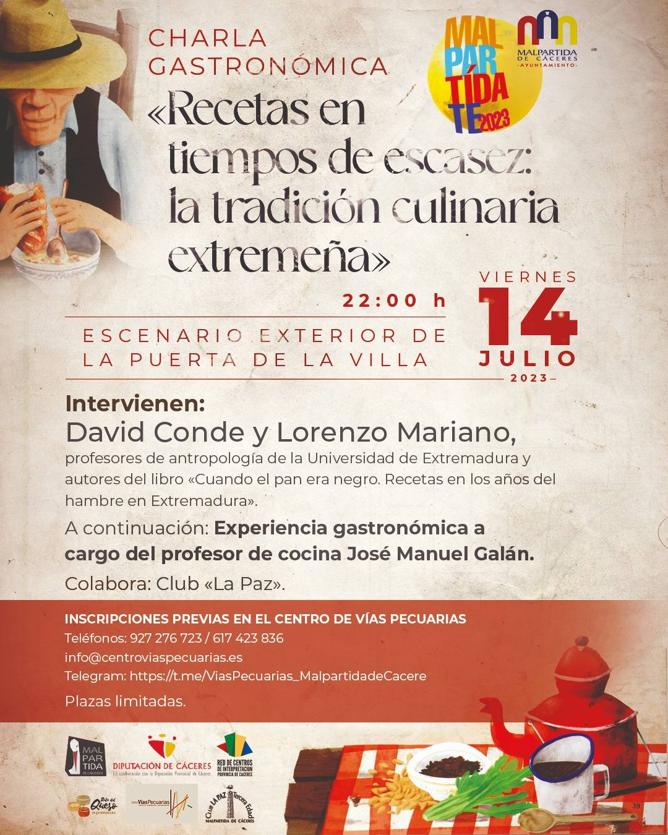Una charla y experiencia gastronómica recuerdan la cocina extremeña en periodos de escasez