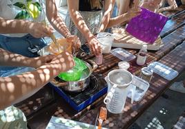 Taller de fabricación de jabones.