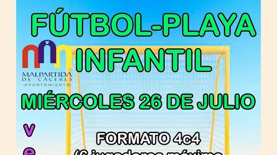 Inscripciones abiertas para el Torneo de Fútbol Playa Infantil