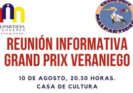 Reunión informativa para participar en el Grand Prix de Malpartida de Cáceres