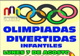 Vuelven las Olimpiadas Divertidas Infantiles de Malpartida de Cáceres