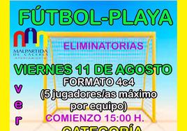 Inscripciones abiertas para el torneo de Fútbol Playa