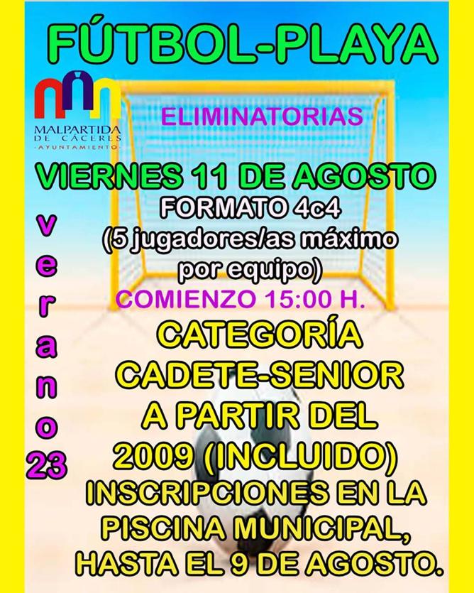 Inscripciones abiertas para el torneo de Fútbol Playa