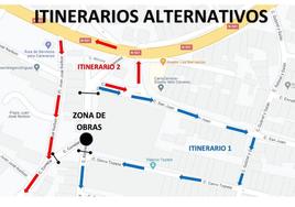 Cambios en el tráfico por la obra de la calle Almírez