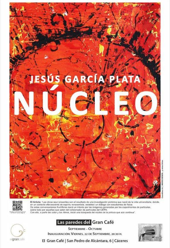 Imagen principal - El malpartideño Jesús García expone &#039;El Núcleo&#039; en el Gran Café de Cáceres
