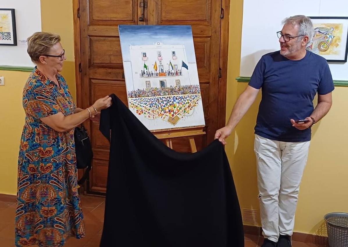 Imagen secundaria 1 - Presentación de 'La pedida de la patatera' durante la inauguración de 'Utopías'.