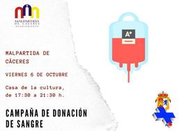 El Banco de Sangre realiza una colecta en Malpartida de Cáceres