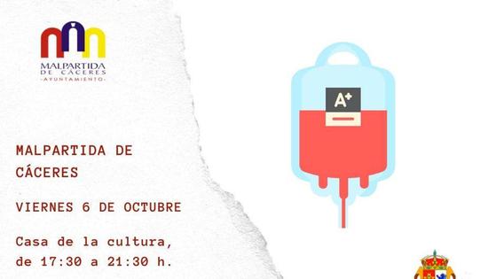 El Banco de Sangre realiza una colecta en Malpartida de Cáceres
