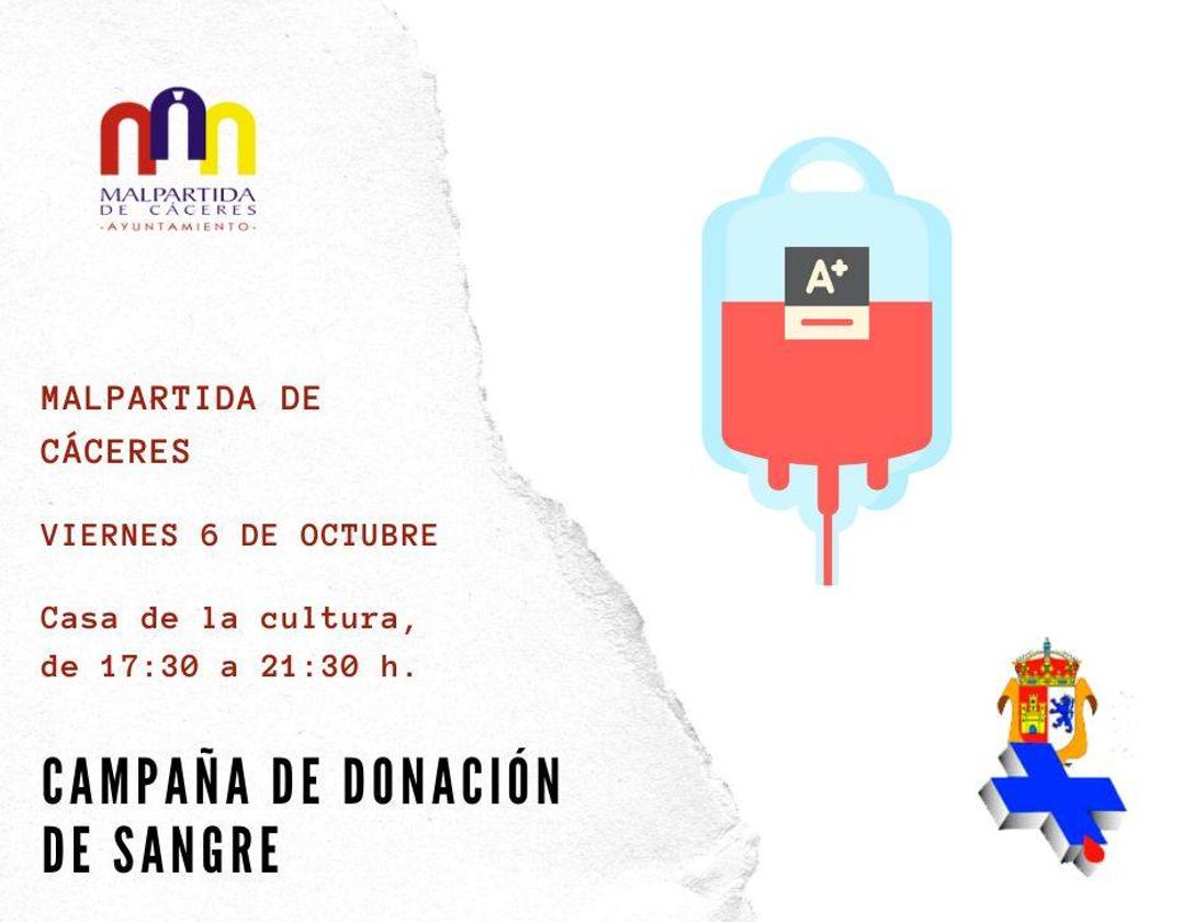 El Banco de Sangre realiza una colecta en Malpartida de Cáceres