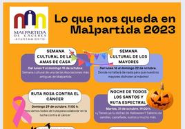 Entre verano y Navidad, Malpartida tiene aún muchas actividades programadas