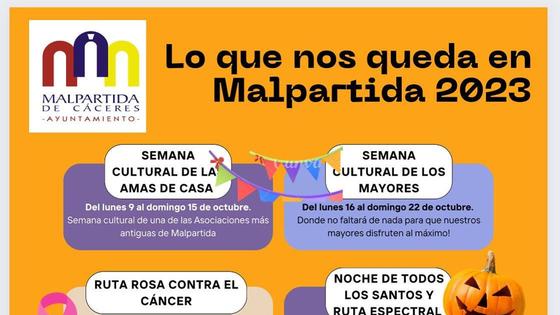 Entre verano y Navidad, Malpartida tiene aún muchas actividades programadas