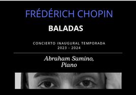 Abraham Samino ofrece un concierto de piano en Malpartida de Cáceres