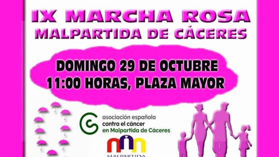 El domingo se celebra la Marcha Rosa de Malpartida de Cáceres