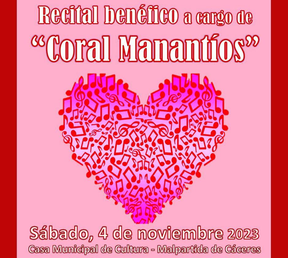 La Coral Manantíos ofrece un recital benéfico para la AECC