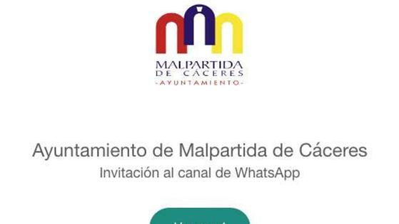 El Ayuntamiento malpartideño estrena su canal de WhatsApp