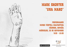 El australiano Mark Shorter llega al MVM con su performance 'Una mano'