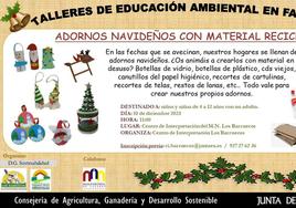 Taller de adornos navideños en familia