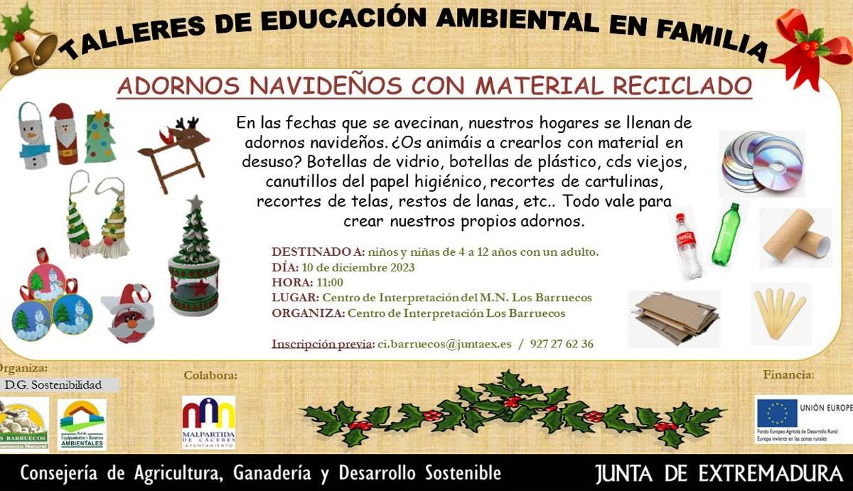 Taller de adornos navideños en familia