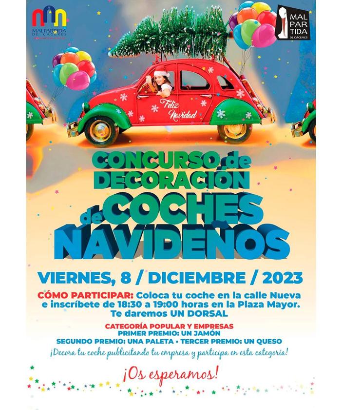 Vuelve el Concurso de Decoración de Coches Navideños de Malpartida de Cáceres