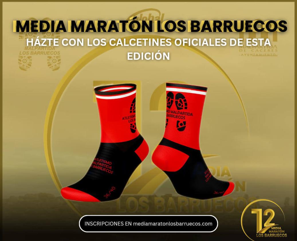 La Media Maratón Los Barruecos presenta sus calcetines oficiales