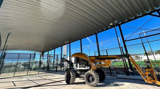 Continúan las obras de las pistas de pádel