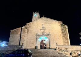 La iglesia con la nueva iluminación.