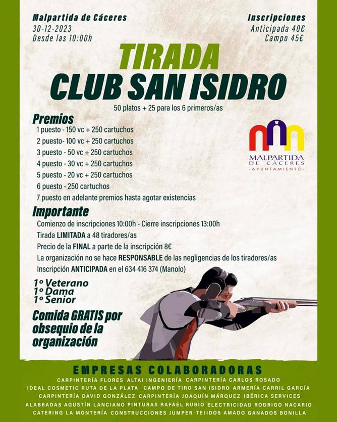 Inscripciones abiertas para la Tirada Club San Isidro