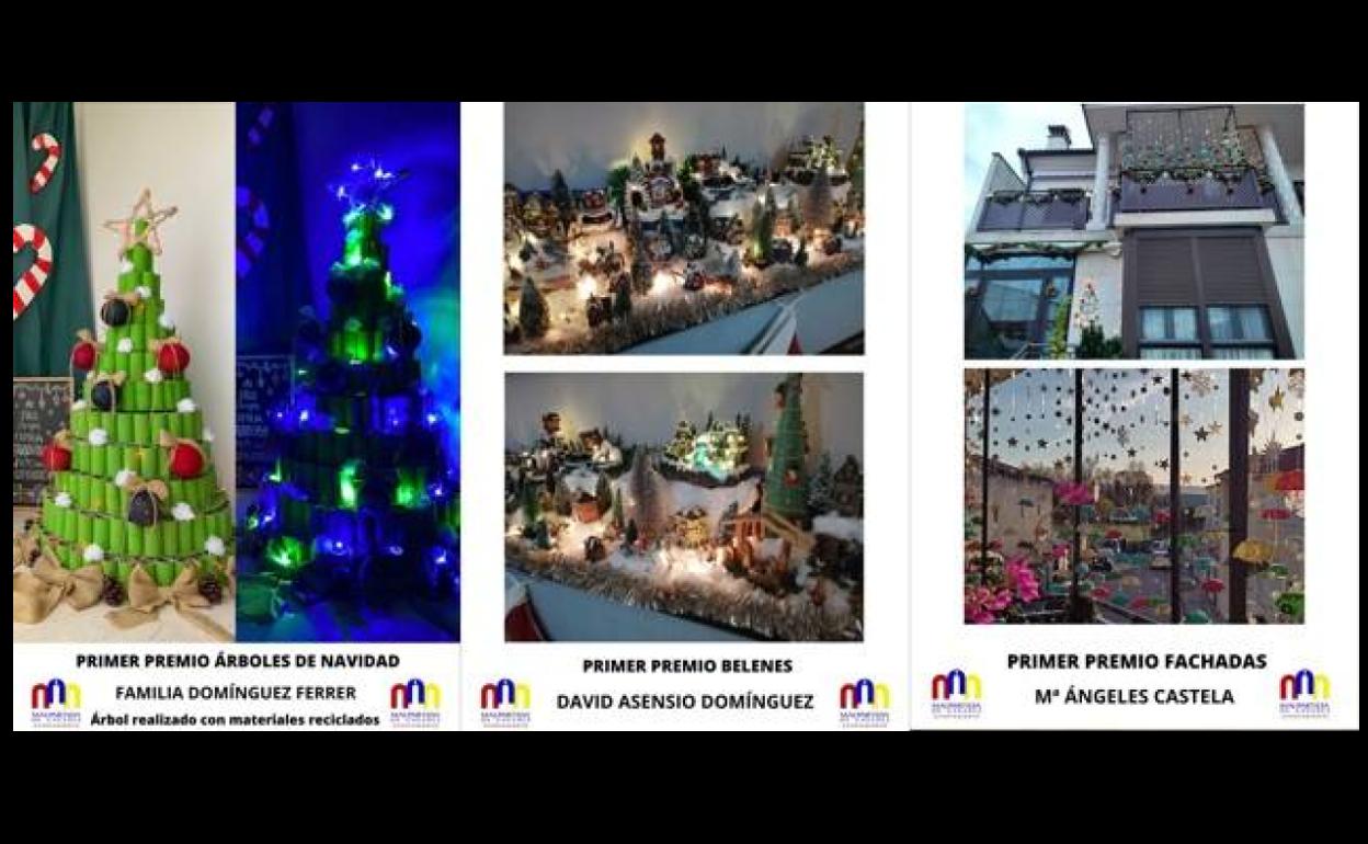 Ganadores de los concursos navideños. 