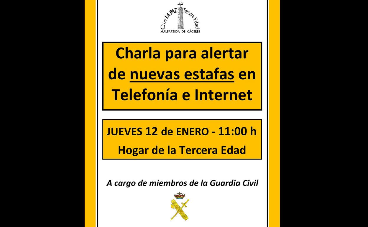 La Guardia Civil imparte una charla sobre estafas en telefonía e internet