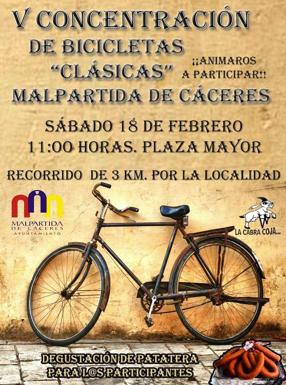 V Concentración de Bicicletas Clásicas de Malpartida de Cáceres