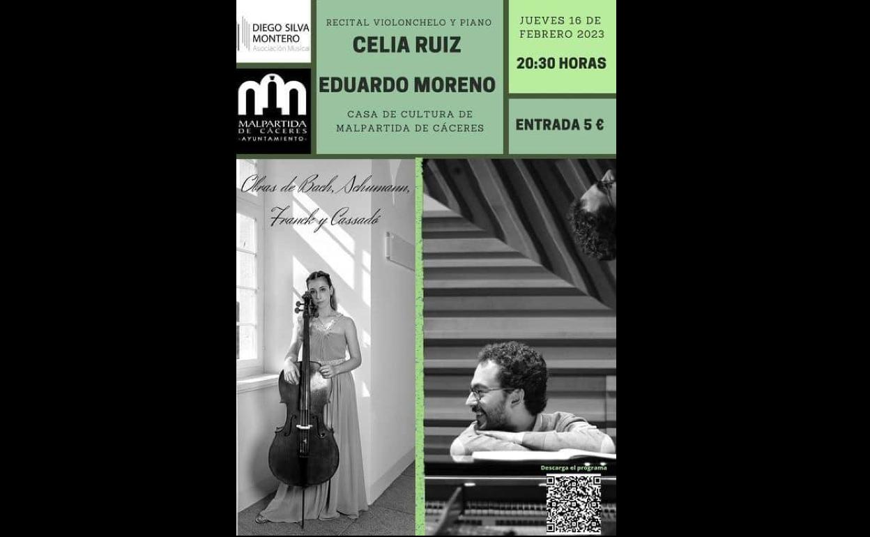 Recital de violonchelo y piano con Celia Ruiz y Eduardo Moreno