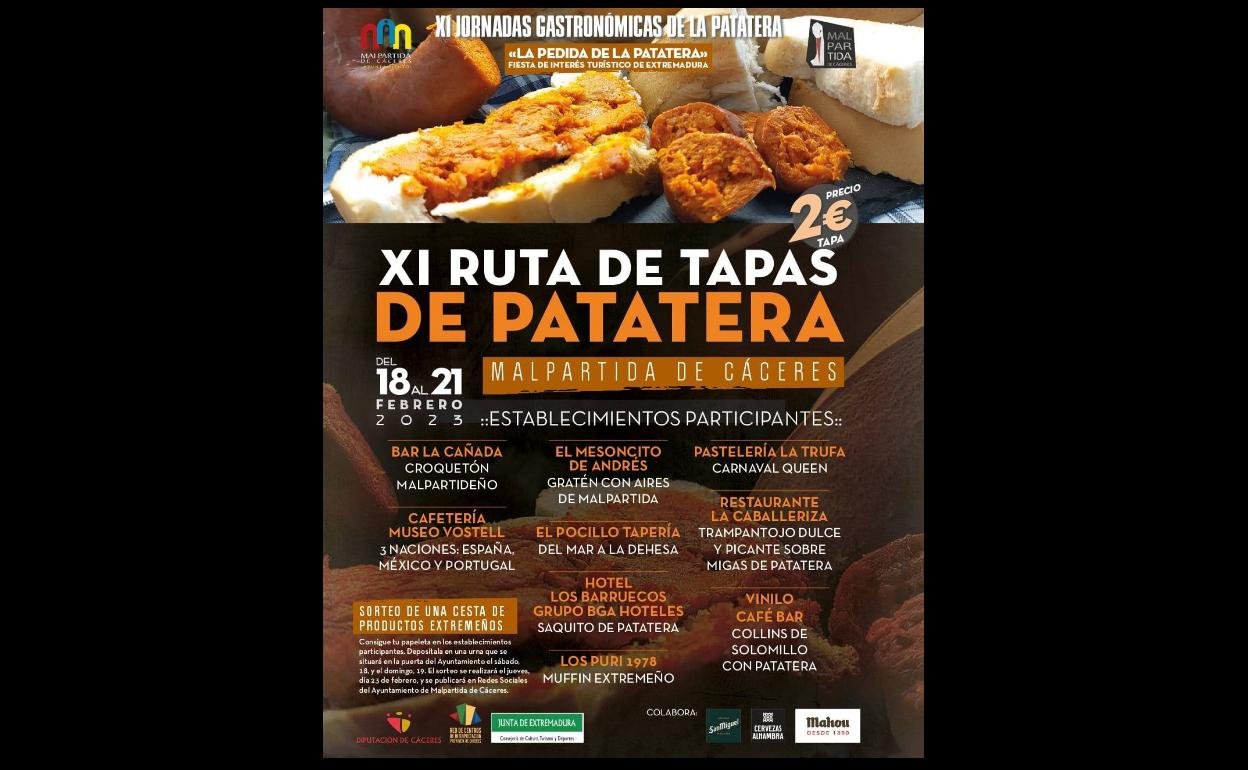 9 establecimientos participan en la IX Ruta de la Tapa de Patatera