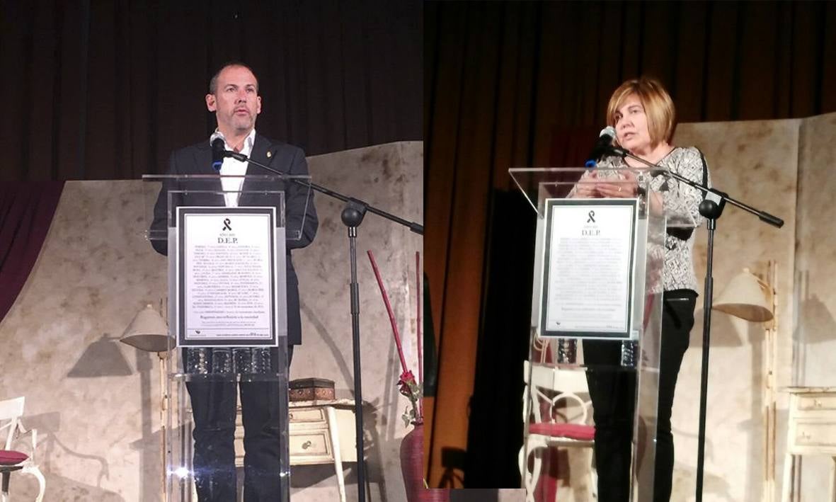 Alfredo Aguilera y Rosario Cordero durante sus intervenciones.