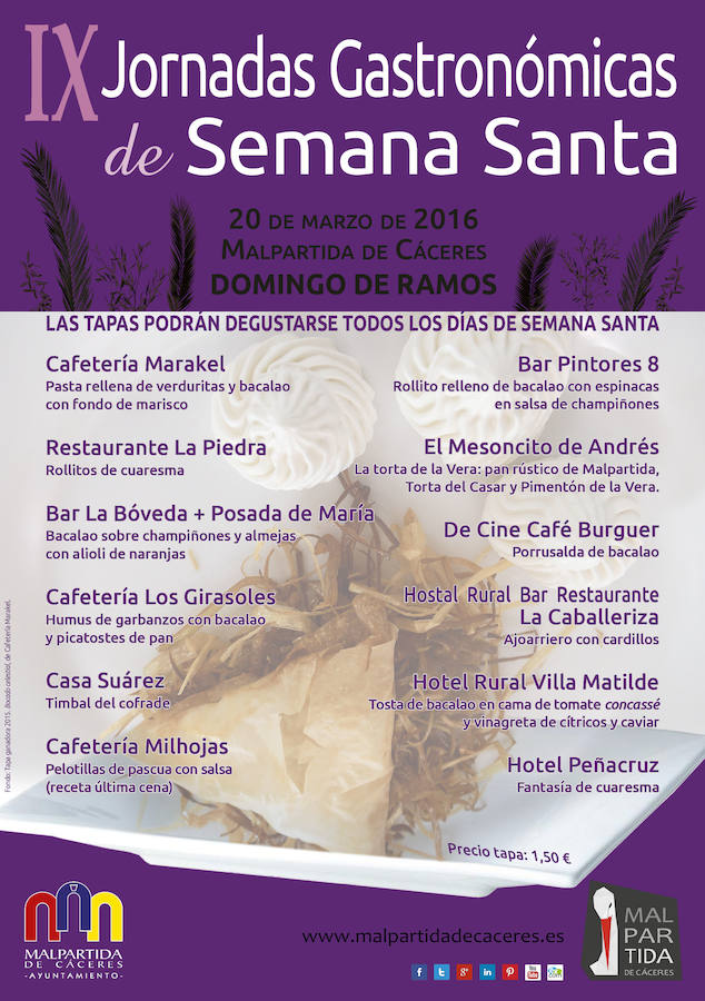 Cartel de las IX Jornadas Gastronómicas de Semana Santa. 
