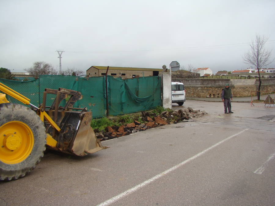 Durante las obras de la calle Conejar. 