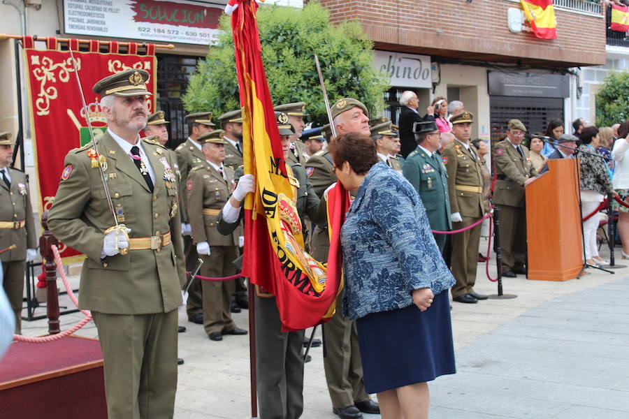 Durante la Jura de Bandera. 