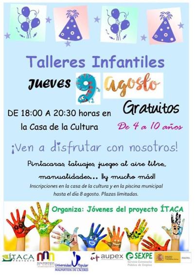 La Casa de Cultura de Malpartida de Cáceres acoge una jornada de talleres infantiles