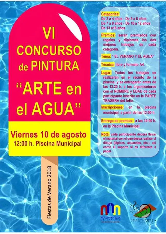 Concurso de pintura en la piscina y conciertos en la Plaza Mayor