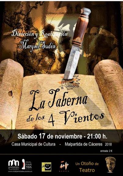 ‘La Taberna de los 4 Vientos’ continua el cartel de ‘Un Otoño de Teatro’