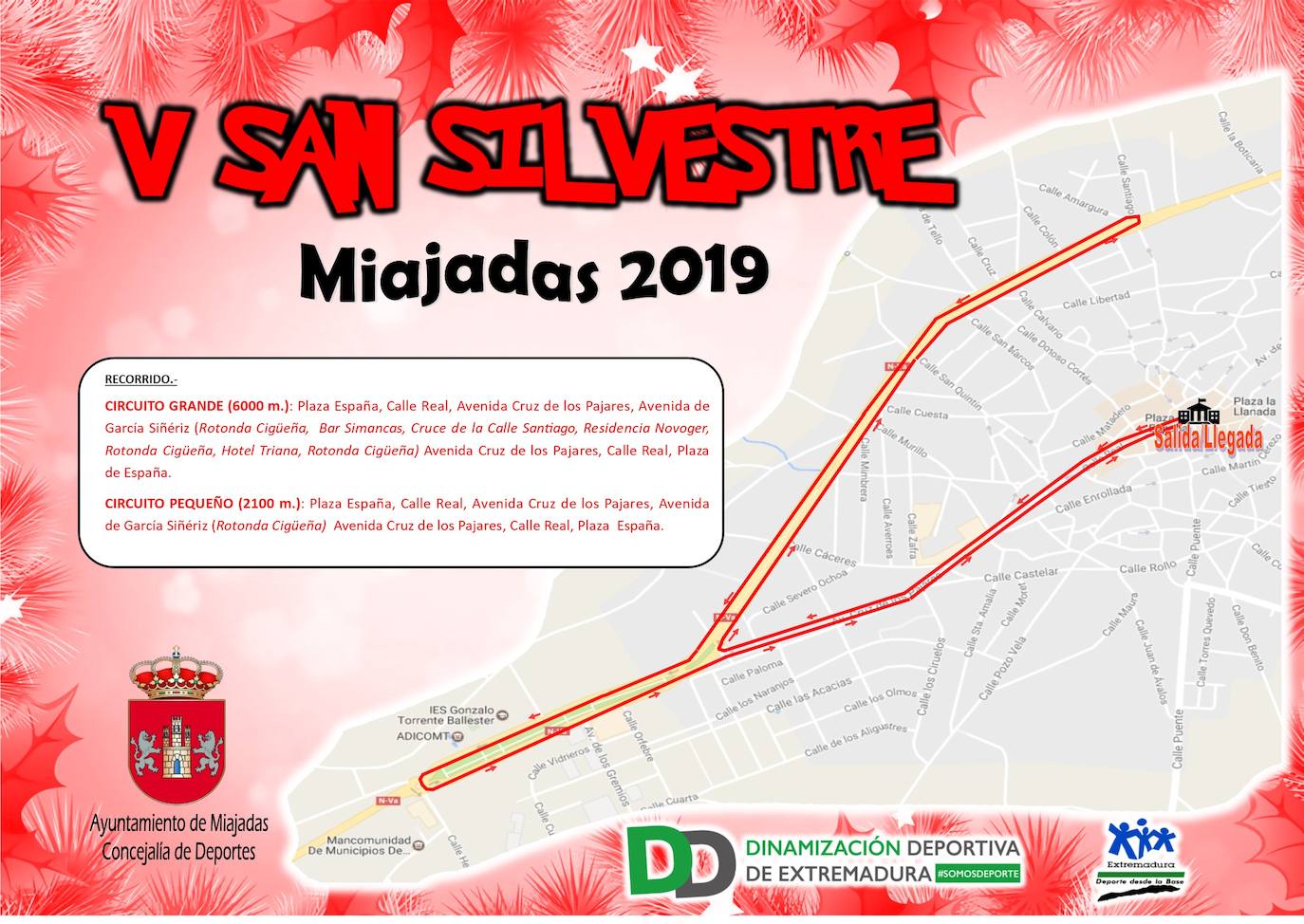 Los dos recorridos posibles de la V San Silvestre de Miajadas / 