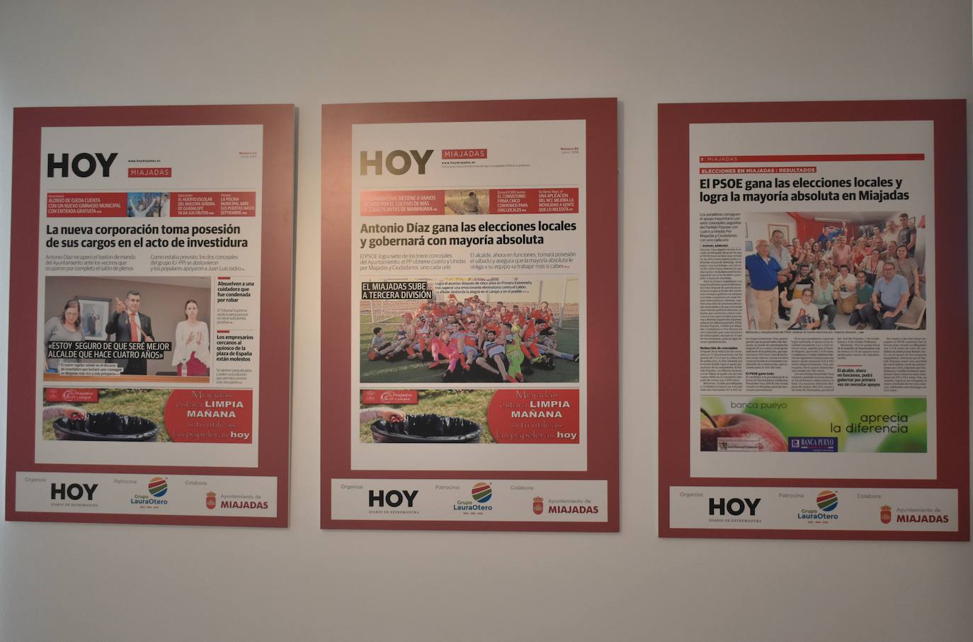 Portadas y páginas del Hiperlocal Hoy Miajadas de 2019 
