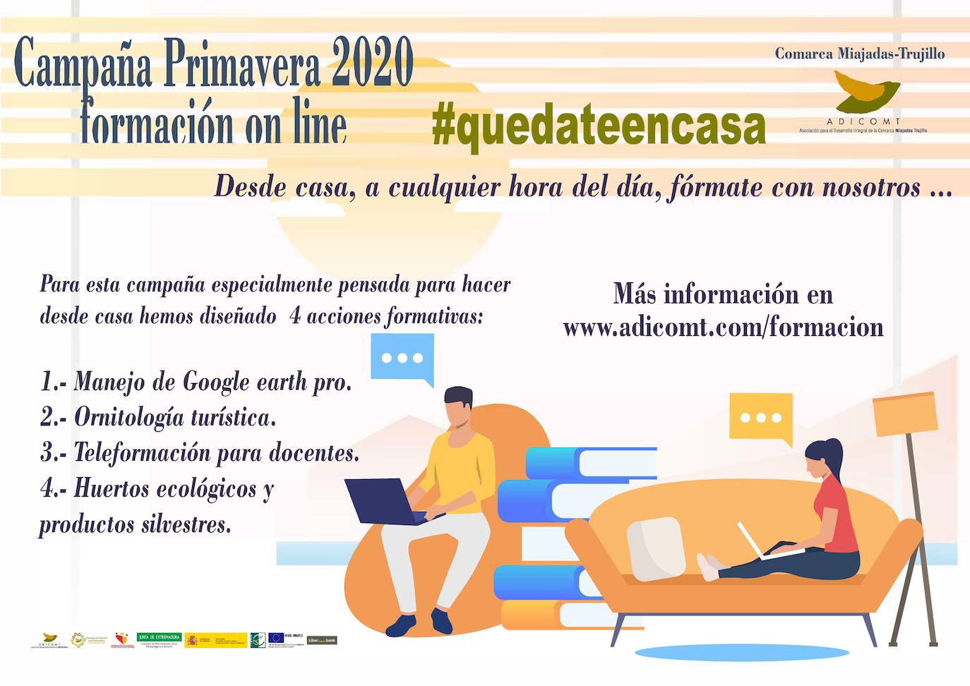 Cartel cursos online Primavera 2020 