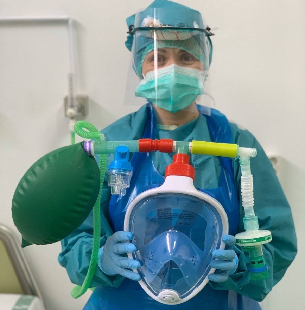 Éxito en las pruebas de las conexiones del respirador en el Hospital de Mérida con los acoples 3D 
